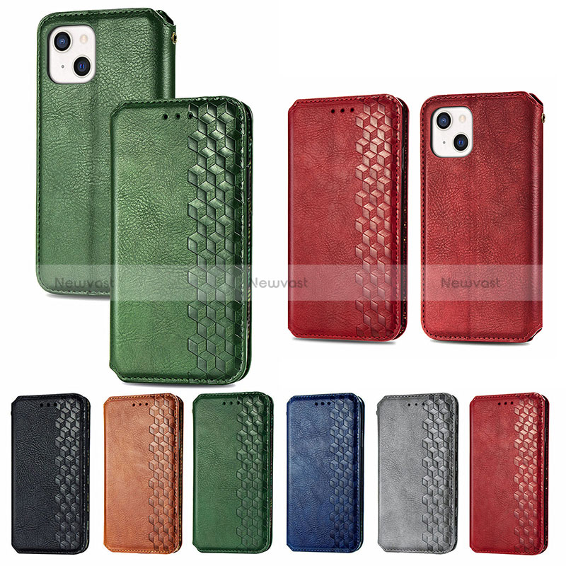 Leather Case Stands Fashionable Pattern Flip Cover H15 Holder for Apple iPhone 15