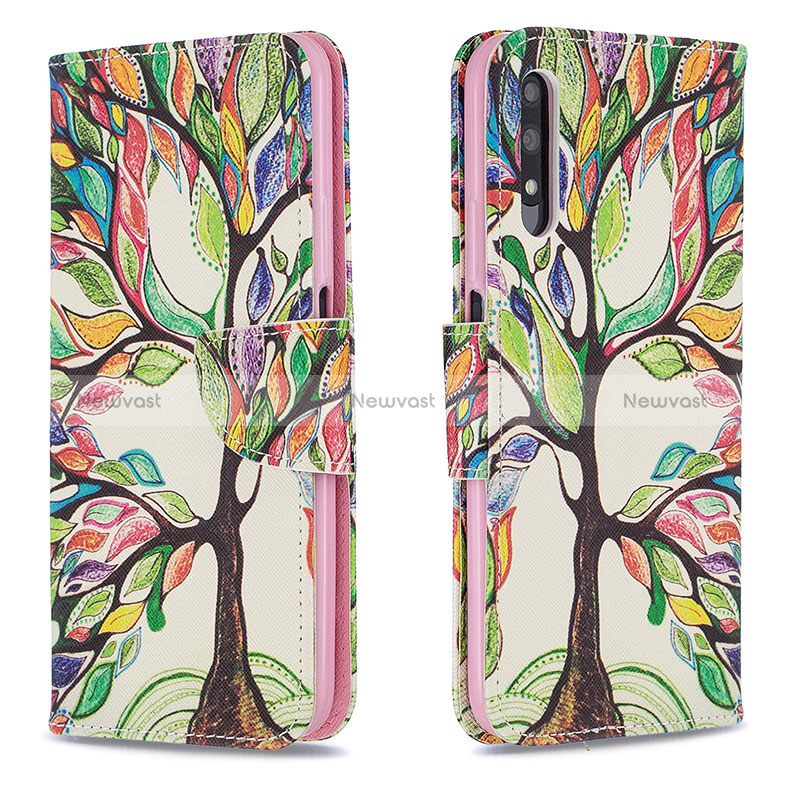 Leather Case Stands Fashionable Pattern Flip Cover Holder B01F for Huawei Honor 9X