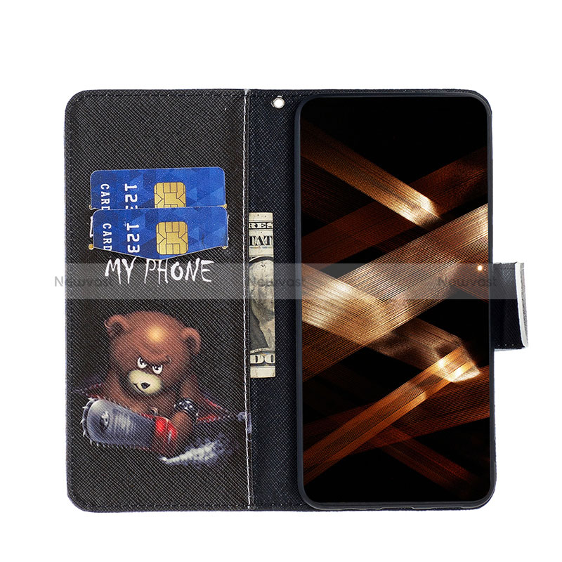 Leather Case Stands Fashionable Pattern Flip Cover Holder B01F for Motorola Moto Edge Plus (2023) 5G