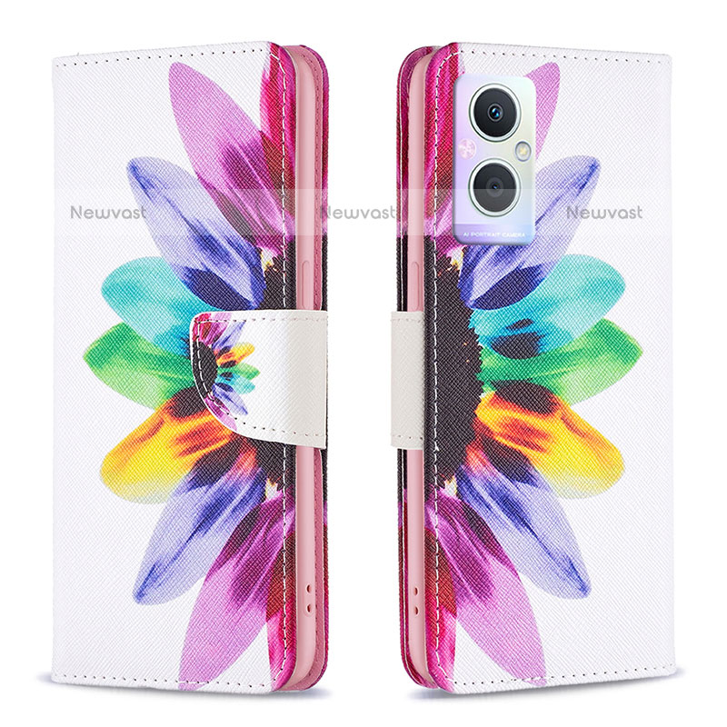 Leather Case Stands Fashionable Pattern Flip Cover Holder B01F for OnePlus Nord N20 5G Mixed