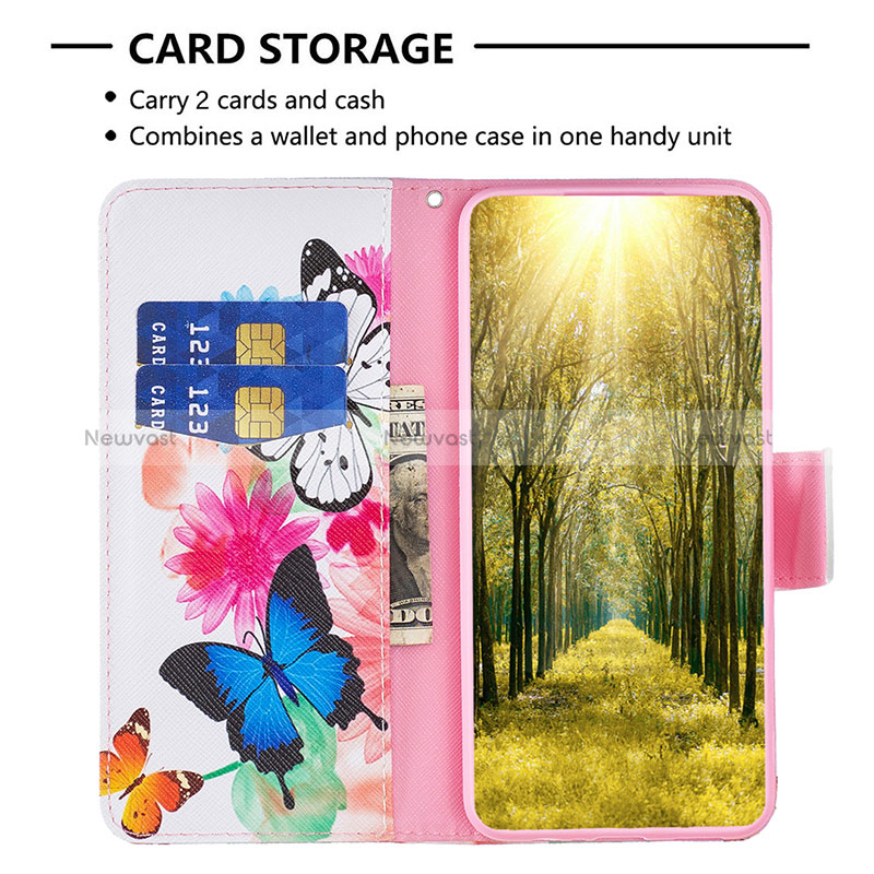 Leather Case Stands Fashionable Pattern Flip Cover Holder B01F for Oppo Reno7 Pro 5G