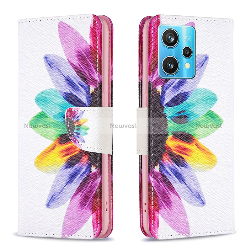 Leather Case Stands Fashionable Pattern Flip Cover Holder B01F for Realme 9 Pro+ Plus 5G