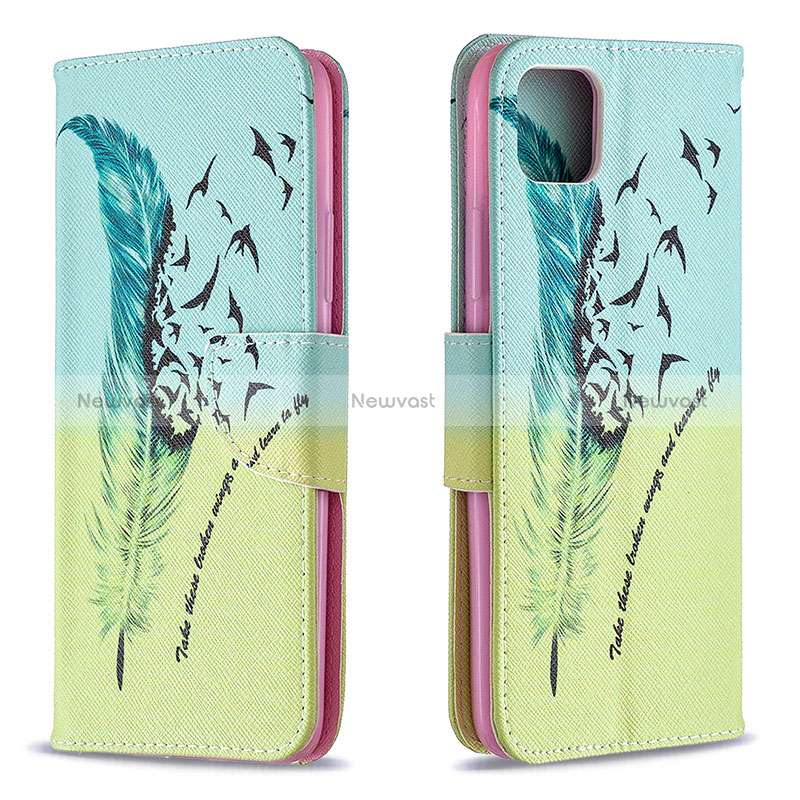 Leather Case Stands Fashionable Pattern Flip Cover Holder B01F for Realme C11 (2021)