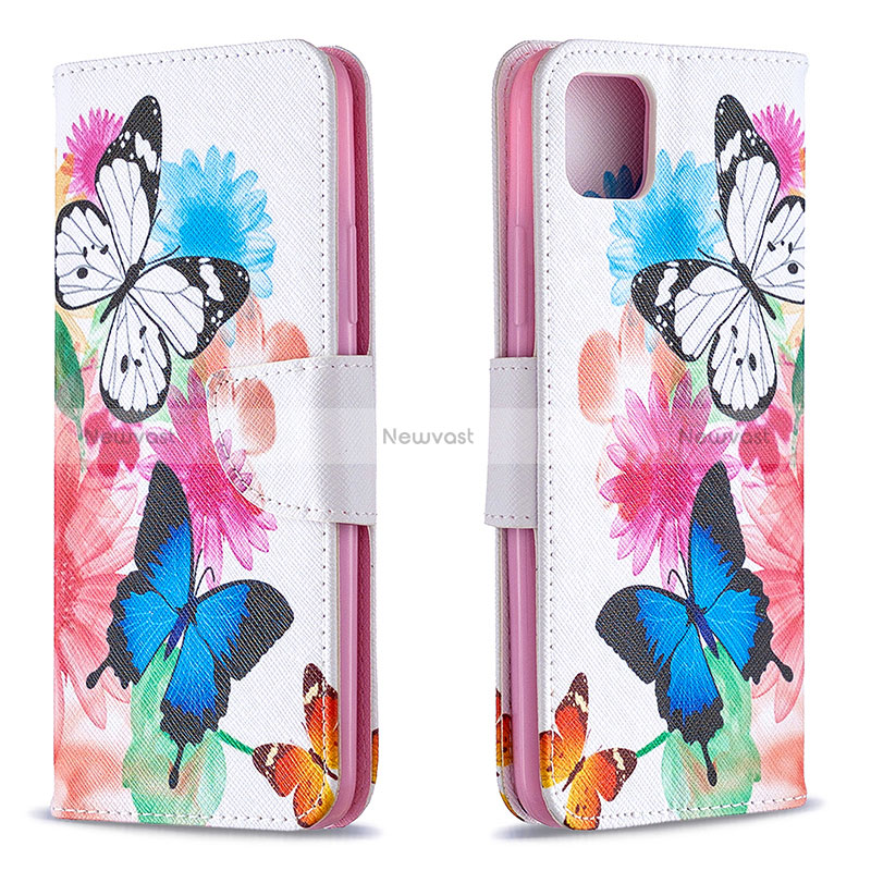 Leather Case Stands Fashionable Pattern Flip Cover Holder B01F for Realme C11 (2021)