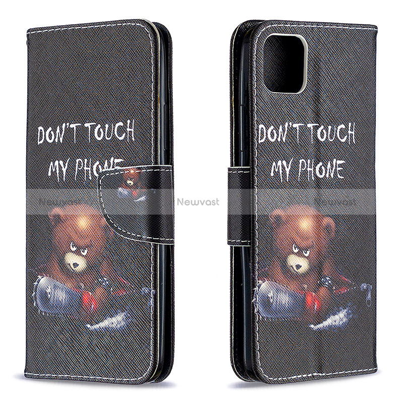 Leather Case Stands Fashionable Pattern Flip Cover Holder B01F for Realme C11 (2021)