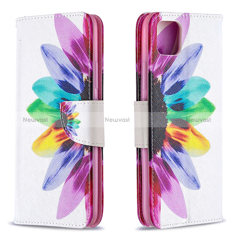 Leather Case Stands Fashionable Pattern Flip Cover Holder B01F for Realme C11 (2021)