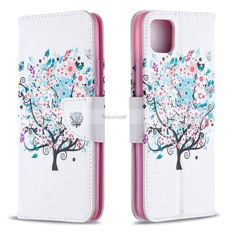 Leather Case Stands Fashionable Pattern Flip Cover Holder B01F for Realme C11 (2021)