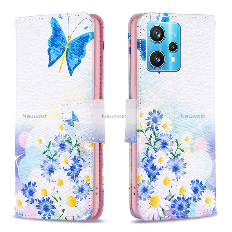 Leather Case Stands Fashionable Pattern Flip Cover Holder B01F for Realme Narzo 50 Pro 5G