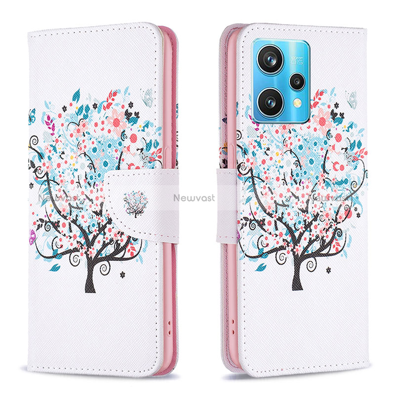 Leather Case Stands Fashionable Pattern Flip Cover Holder B01F for Realme Narzo 50 Pro 5G