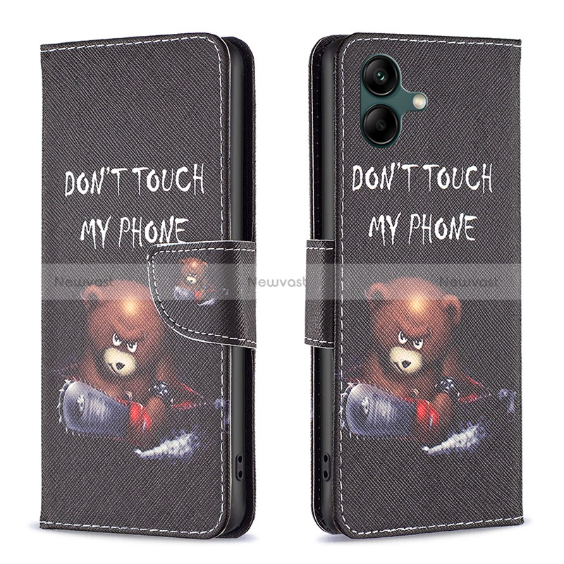 Leather Case Stands Fashionable Pattern Flip Cover Holder B01F for Samsung Galaxy A04 4G