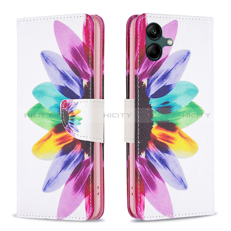 Leather Case Stands Fashionable Pattern Flip Cover Holder B01F for Samsung Galaxy A04E