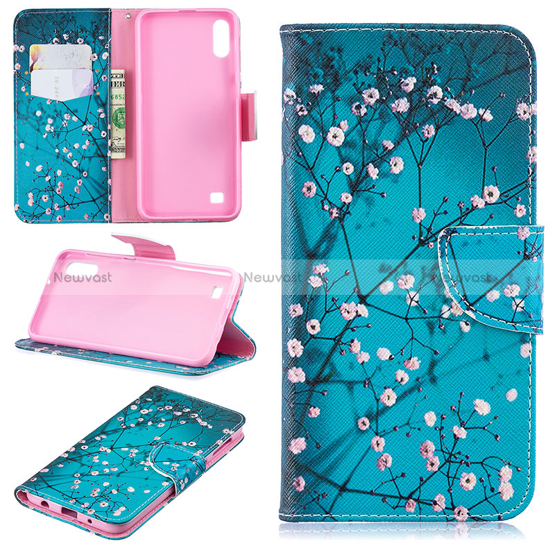 Leather Case Stands Fashionable Pattern Flip Cover Holder B01F for Samsung Galaxy A10