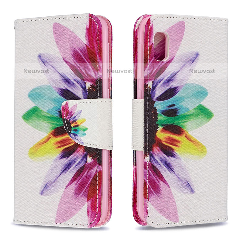 Leather Case Stands Fashionable Pattern Flip Cover Holder B01F for Samsung Galaxy A10e Mixed