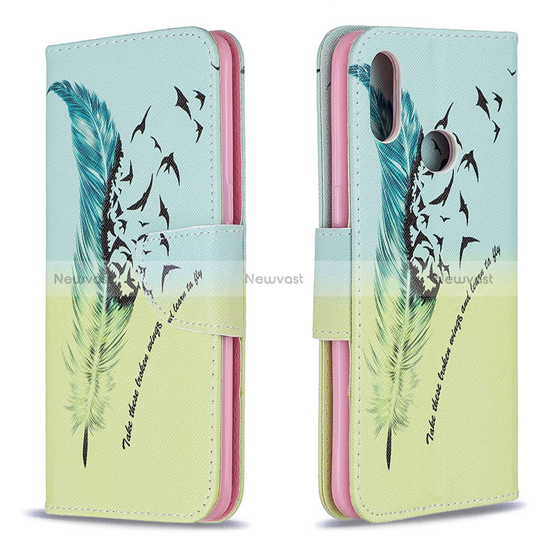 Leather Case Stands Fashionable Pattern Flip Cover Holder B01F for Samsung Galaxy A10s