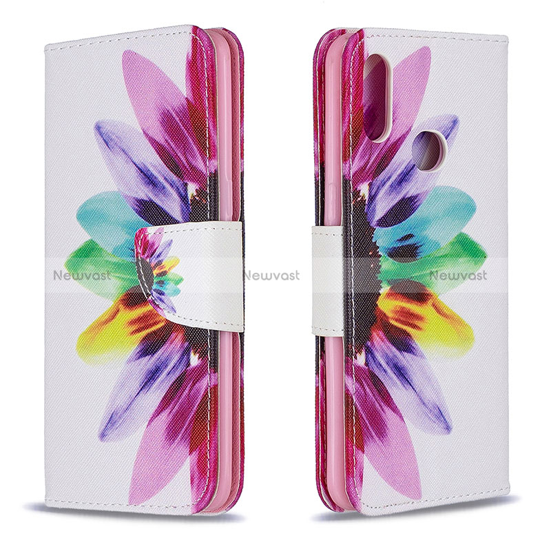 Leather Case Stands Fashionable Pattern Flip Cover Holder B01F for Samsung Galaxy A10s Mixed