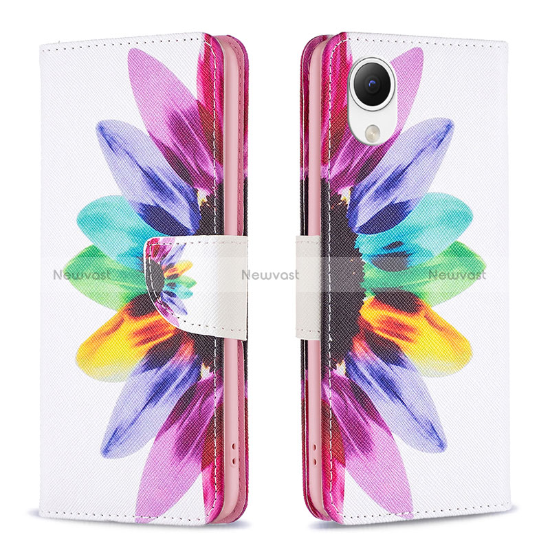 Leather Case Stands Fashionable Pattern Flip Cover Holder B01F for Samsung Galaxy A23s