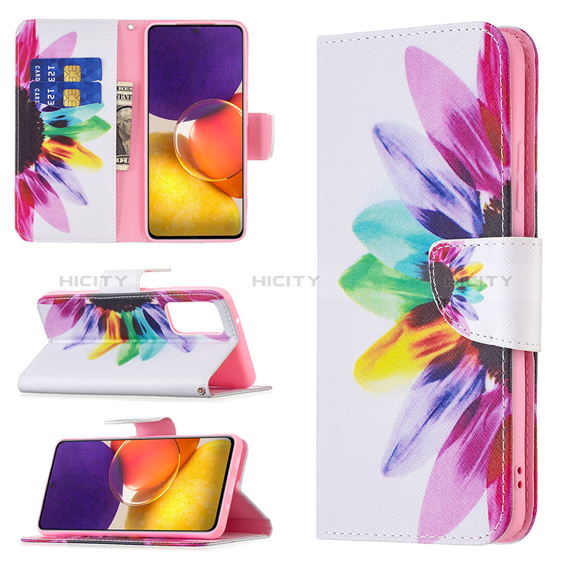 Leather Case Stands Fashionable Pattern Flip Cover Holder B01F for Samsung Galaxy A24 4G