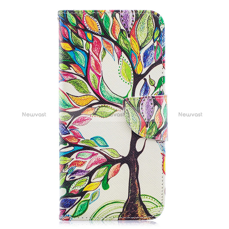 Leather Case Stands Fashionable Pattern Flip Cover Holder B01F for Samsung Galaxy A30 Green