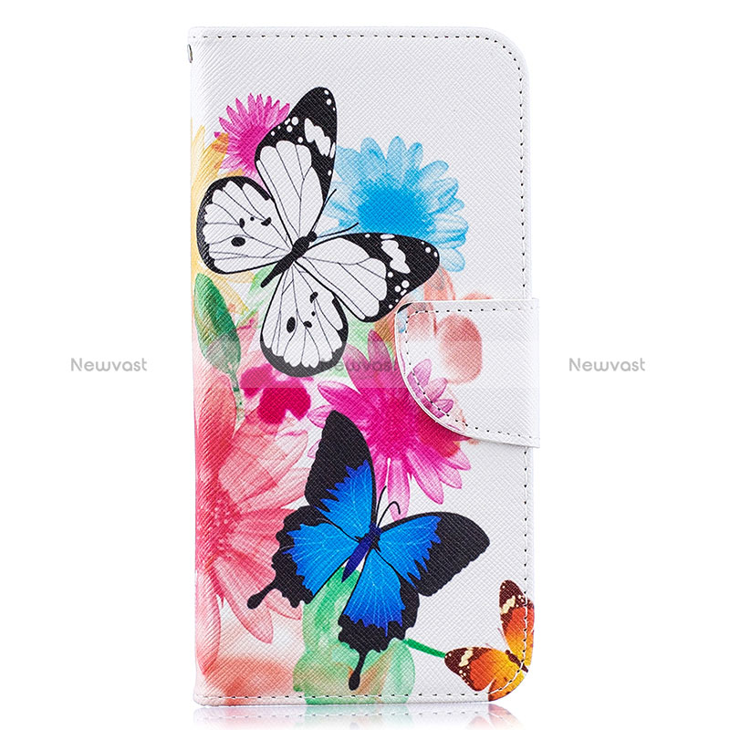 Leather Case Stands Fashionable Pattern Flip Cover Holder B01F for Samsung Galaxy A30S Colorful