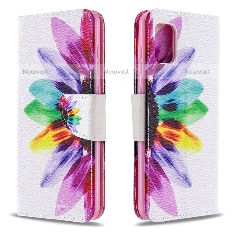 Leather Case Stands Fashionable Pattern Flip Cover Holder B01F for Samsung Galaxy A31 Mixed