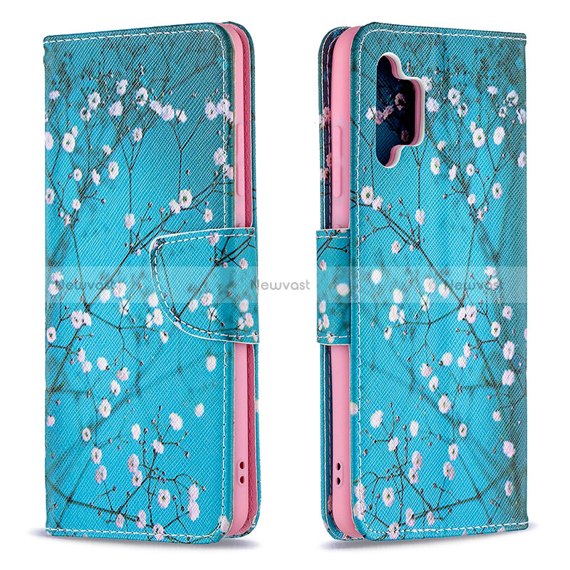 Leather Case Stands Fashionable Pattern Flip Cover Holder B01F for Samsung Galaxy A32 4G