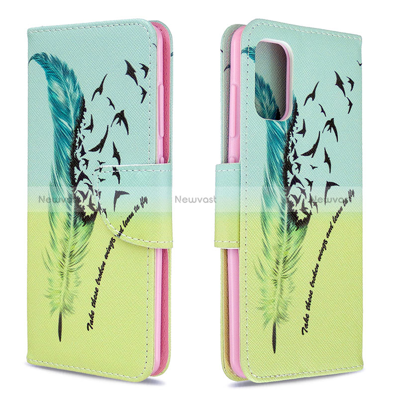 Leather Case Stands Fashionable Pattern Flip Cover Holder B01F for Samsung Galaxy A41