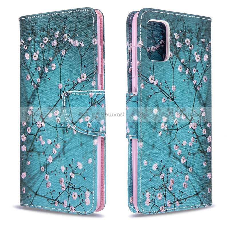 Leather Case Stands Fashionable Pattern Flip Cover Holder B01F for Samsung Galaxy A51 5G