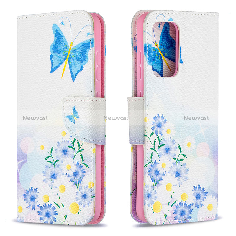 Leather Case Stands Fashionable Pattern Flip Cover Holder B01F for Samsung Galaxy A52 4G