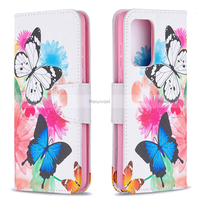 Leather Case Stands Fashionable Pattern Flip Cover Holder B01F for Samsung Galaxy A52 4G