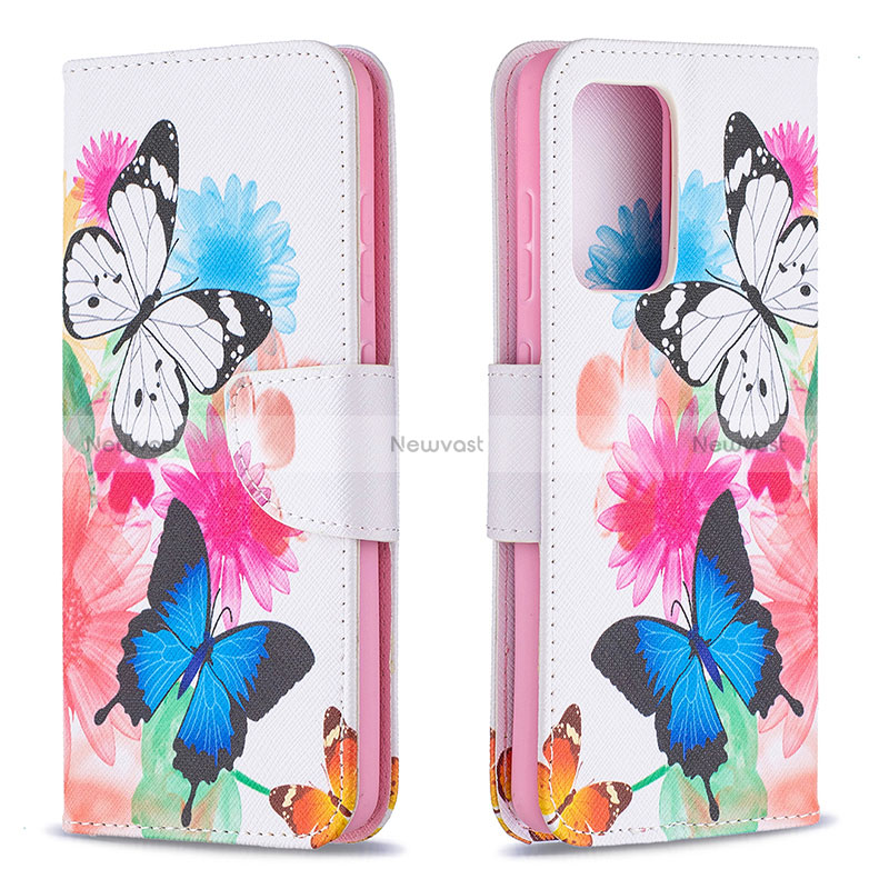 Leather Case Stands Fashionable Pattern Flip Cover Holder B01F for Samsung Galaxy A52s 5G
