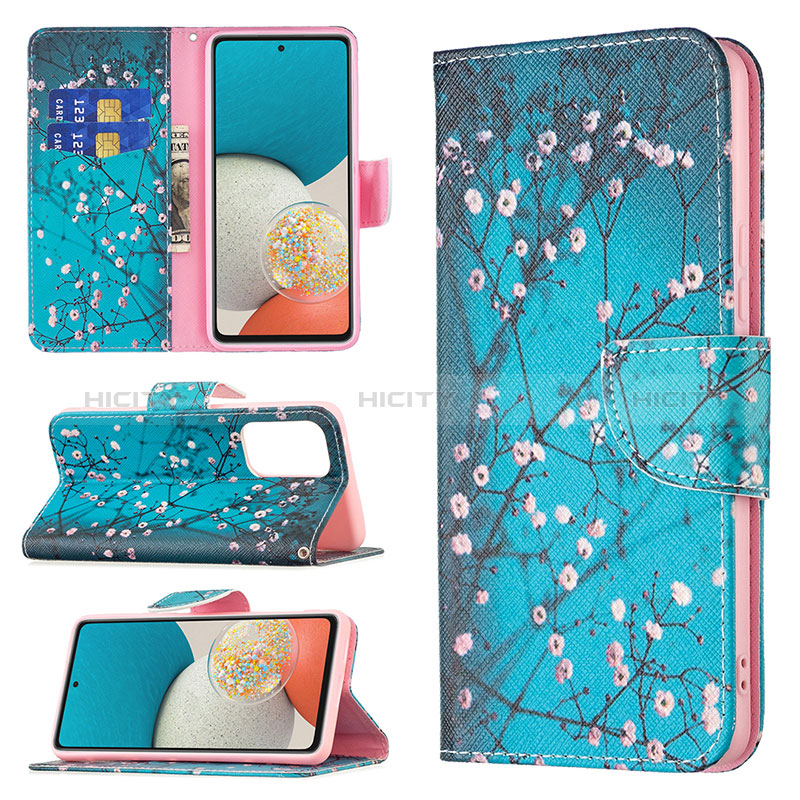 Leather Case Stands Fashionable Pattern Flip Cover Holder B01F for Samsung Galaxy A53 5G