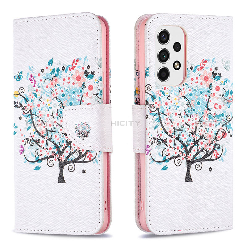 Leather Case Stands Fashionable Pattern Flip Cover Holder B01F for Samsung Galaxy A53 5G