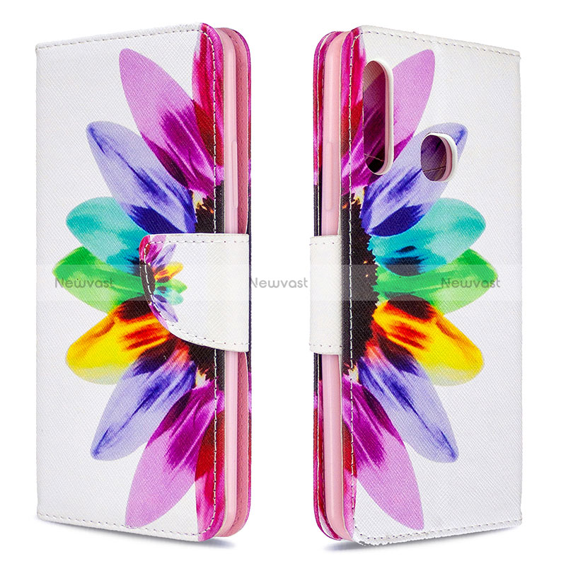 Leather Case Stands Fashionable Pattern Flip Cover Holder B01F for Samsung Galaxy A70E