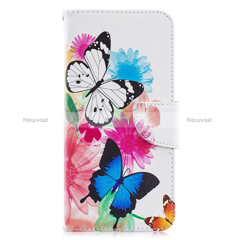 Leather Case Stands Fashionable Pattern Flip Cover Holder B01F for Samsung Galaxy A70S Colorful