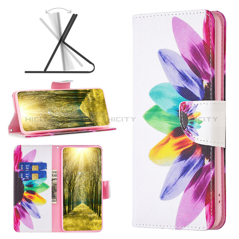 Leather Case Stands Fashionable Pattern Flip Cover Holder B01F for Samsung Galaxy F04