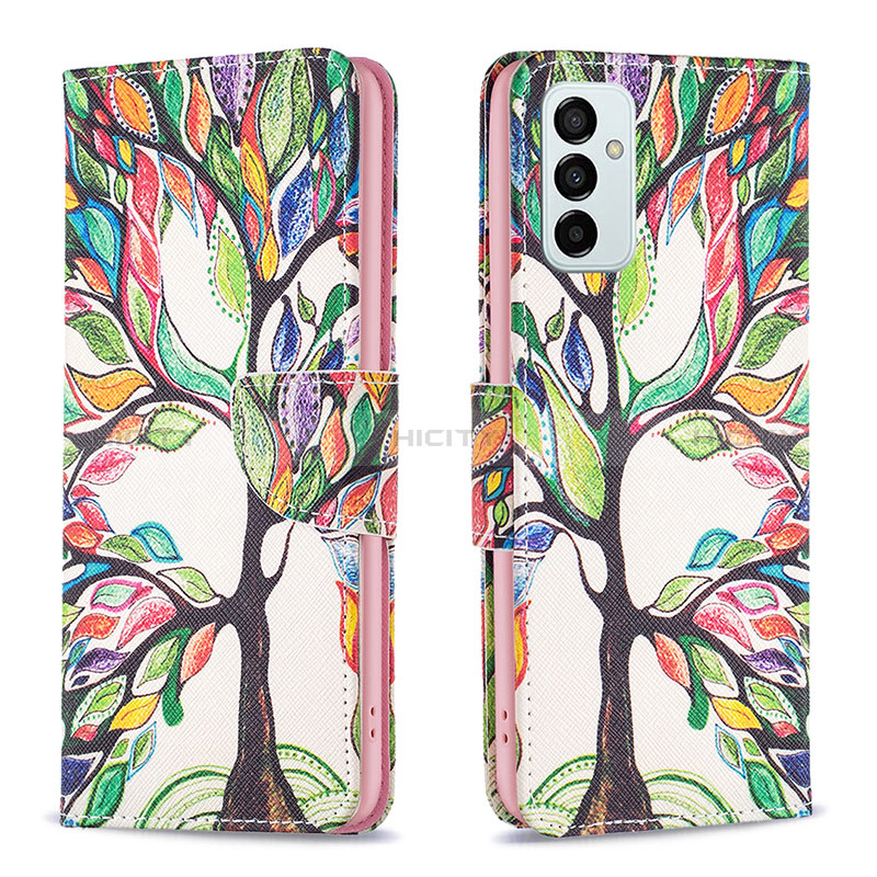 Leather Case Stands Fashionable Pattern Flip Cover Holder B01F for Samsung Galaxy F23 5G