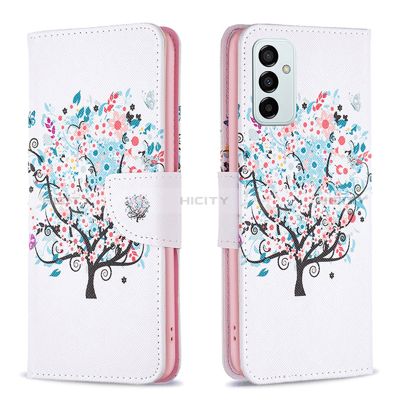 Leather Case Stands Fashionable Pattern Flip Cover Holder B01F for Samsung Galaxy F23 5G