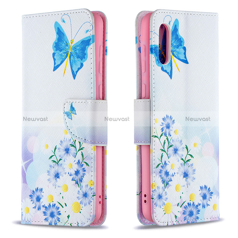 Leather Case Stands Fashionable Pattern Flip Cover Holder B01F for Samsung Galaxy M02
