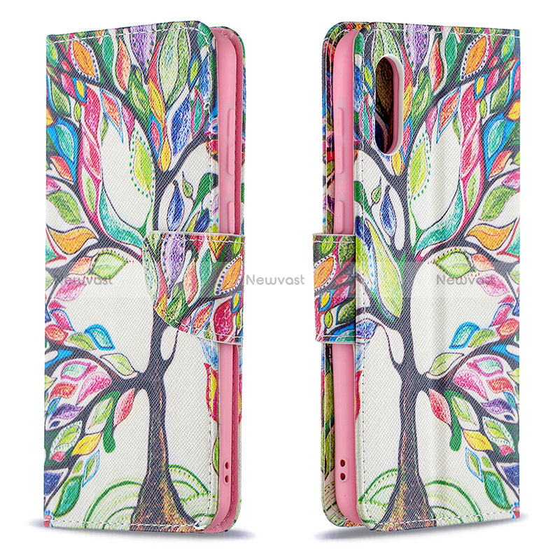 Leather Case Stands Fashionable Pattern Flip Cover Holder B01F for Samsung Galaxy M02