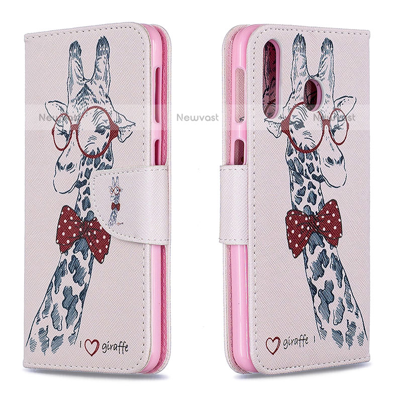 Leather Case Stands Fashionable Pattern Flip Cover Holder B01F for Samsung Galaxy M30