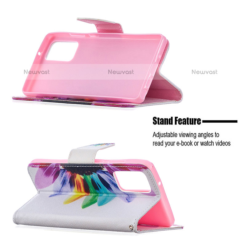 Leather Case Stands Fashionable Pattern Flip Cover Holder B01F for Samsung Galaxy Note 20 5G