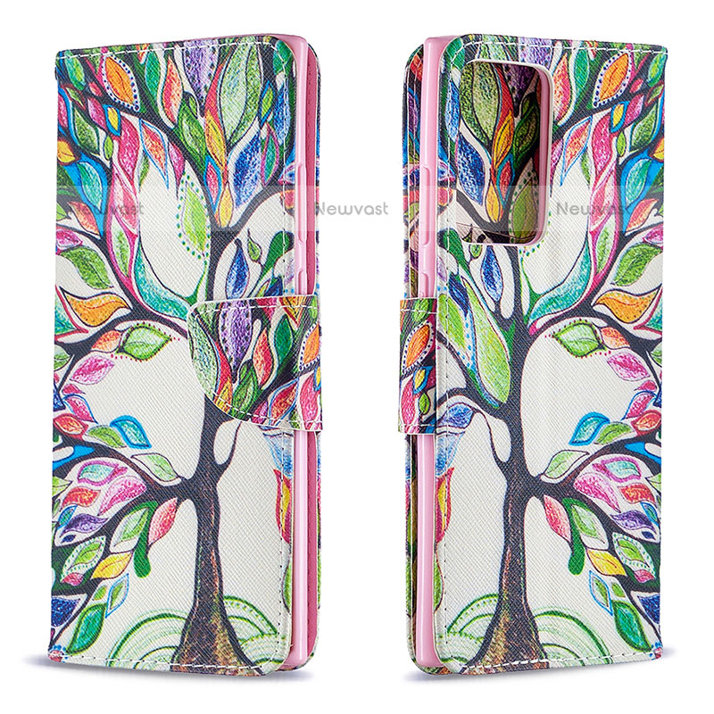 Leather Case Stands Fashionable Pattern Flip Cover Holder B01F for Samsung Galaxy Note 20 Ultra 5G