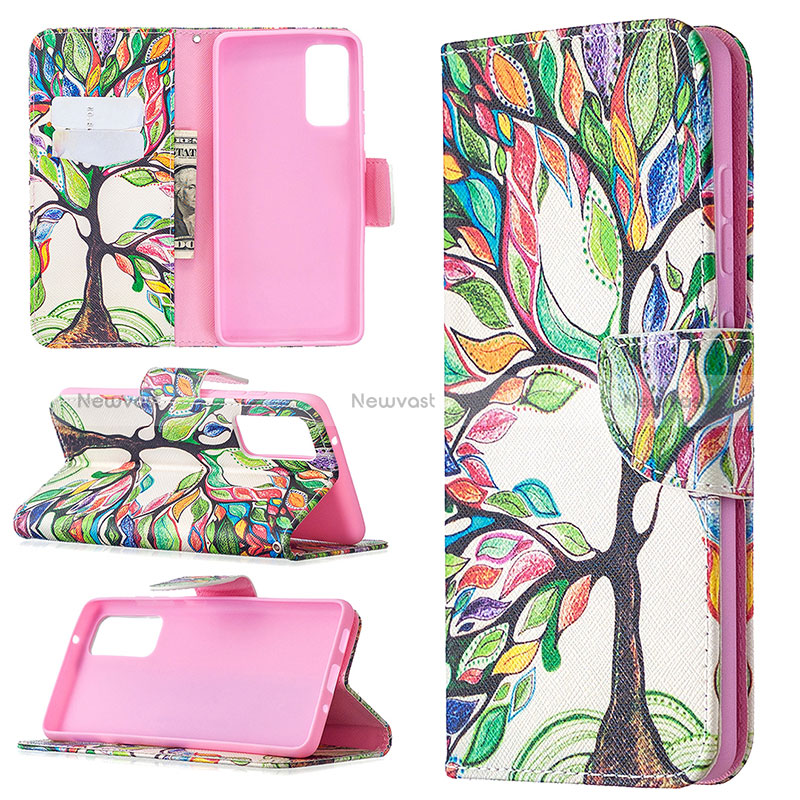 Leather Case Stands Fashionable Pattern Flip Cover Holder B01F for Samsung Galaxy S20 FE (2022) 5G