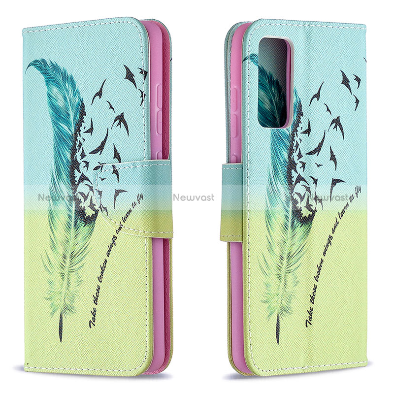 Leather Case Stands Fashionable Pattern Flip Cover Holder B01F for Samsung Galaxy S20 FE (2022) 5G