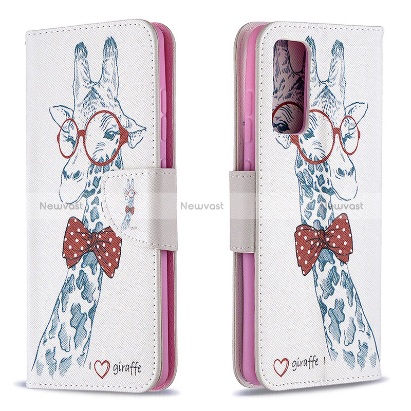 Leather Case Stands Fashionable Pattern Flip Cover Holder B01F for Samsung Galaxy S20 Lite 5G