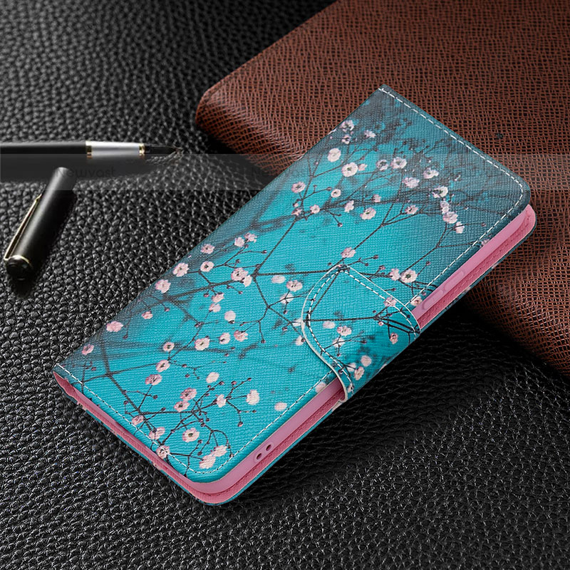 Leather Case Stands Fashionable Pattern Flip Cover Holder B01F for Samsung Galaxy S21 5G