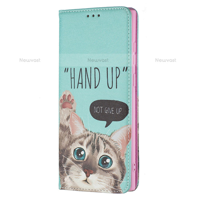 Leather Case Stands Fashionable Pattern Flip Cover Holder B01F for Samsung Galaxy S21 Ultra 5G