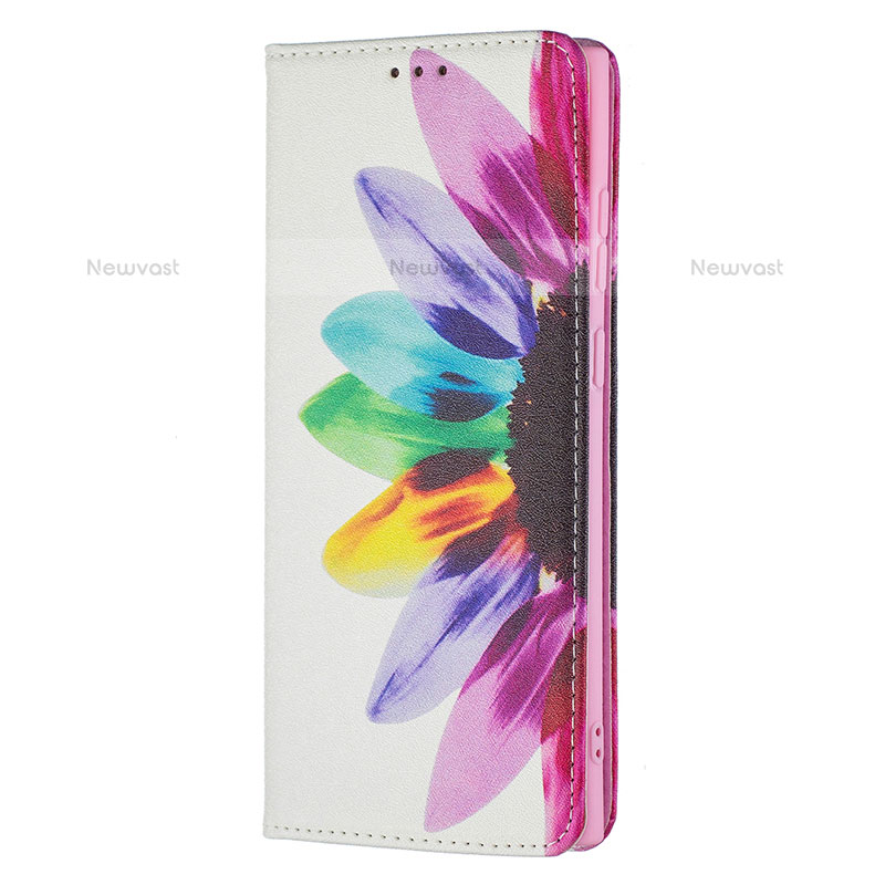 Leather Case Stands Fashionable Pattern Flip Cover Holder B01F for Samsung Galaxy S21 Ultra 5G Colorful