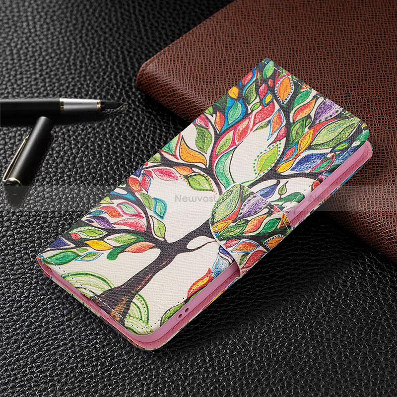 Leather Case Stands Fashionable Pattern Flip Cover Holder B01F for Samsung Galaxy S22 Plus 5G