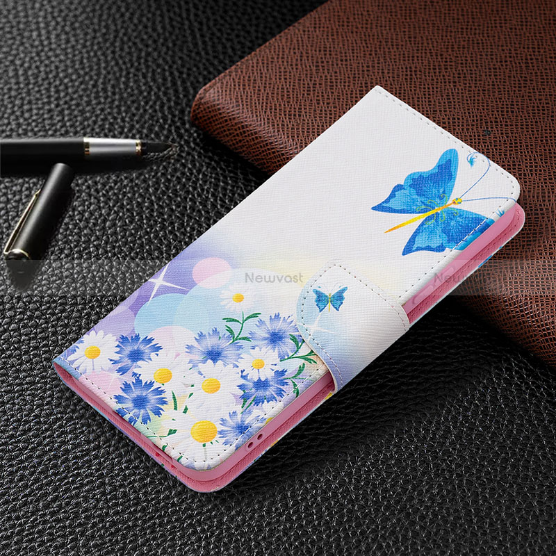 Leather Case Stands Fashionable Pattern Flip Cover Holder B01F for Samsung Galaxy S22 Plus 5G